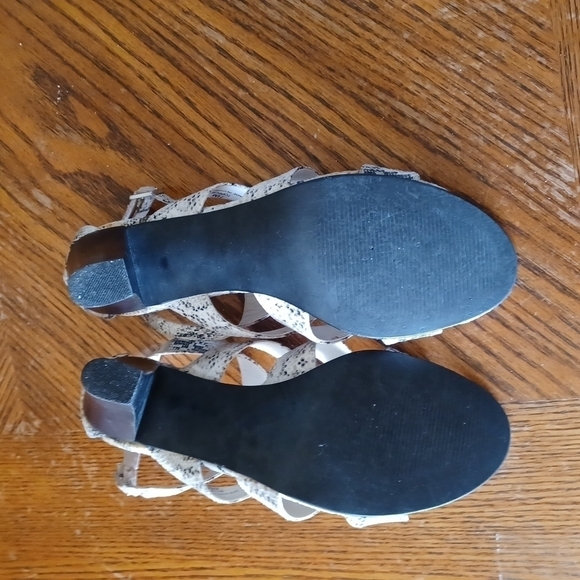 IMPO Faux Snake Skin Heeled Sandals - Picture 7 of 8